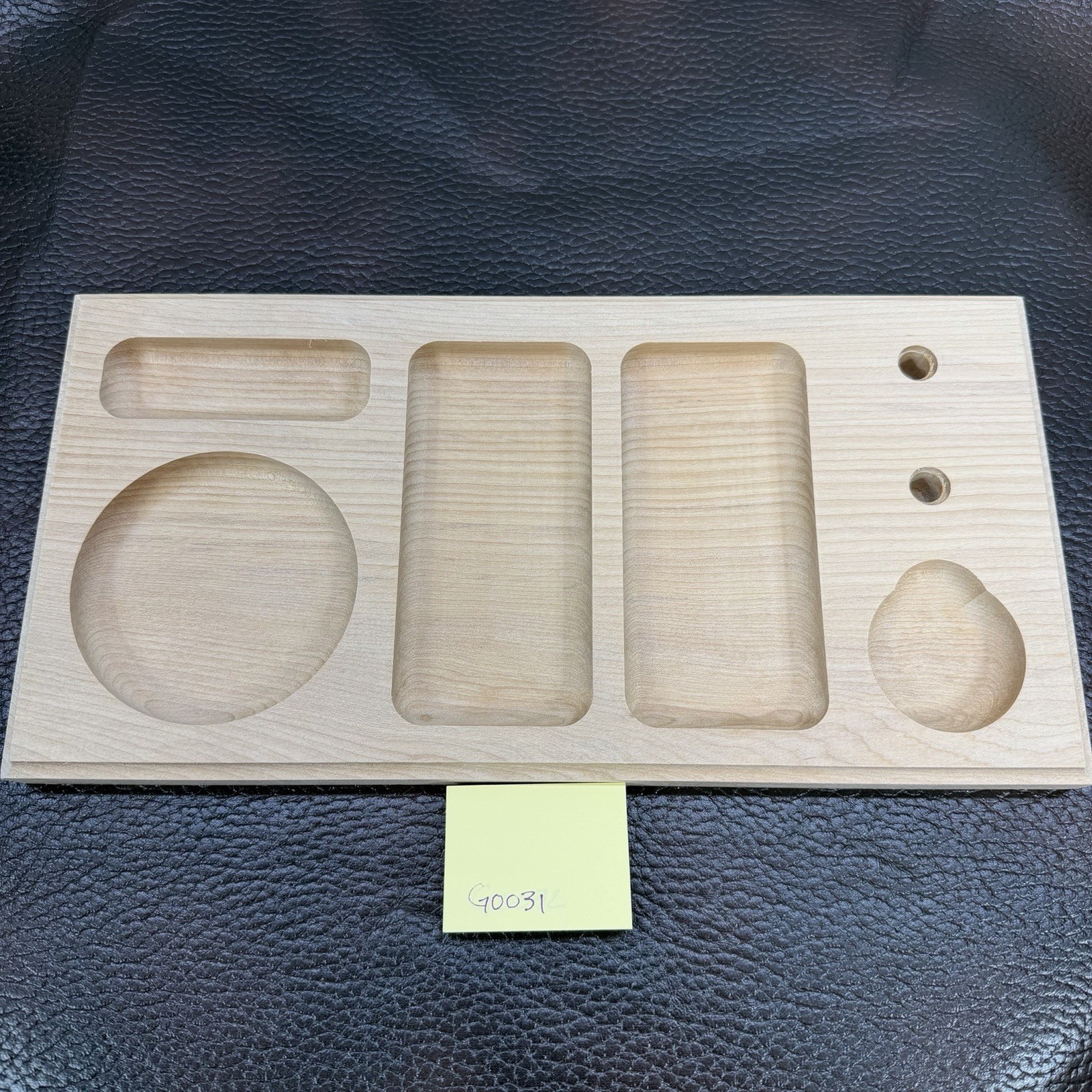 Turntable Accessory Tray W Headshell Stand Unique Wood Character Organizer Read