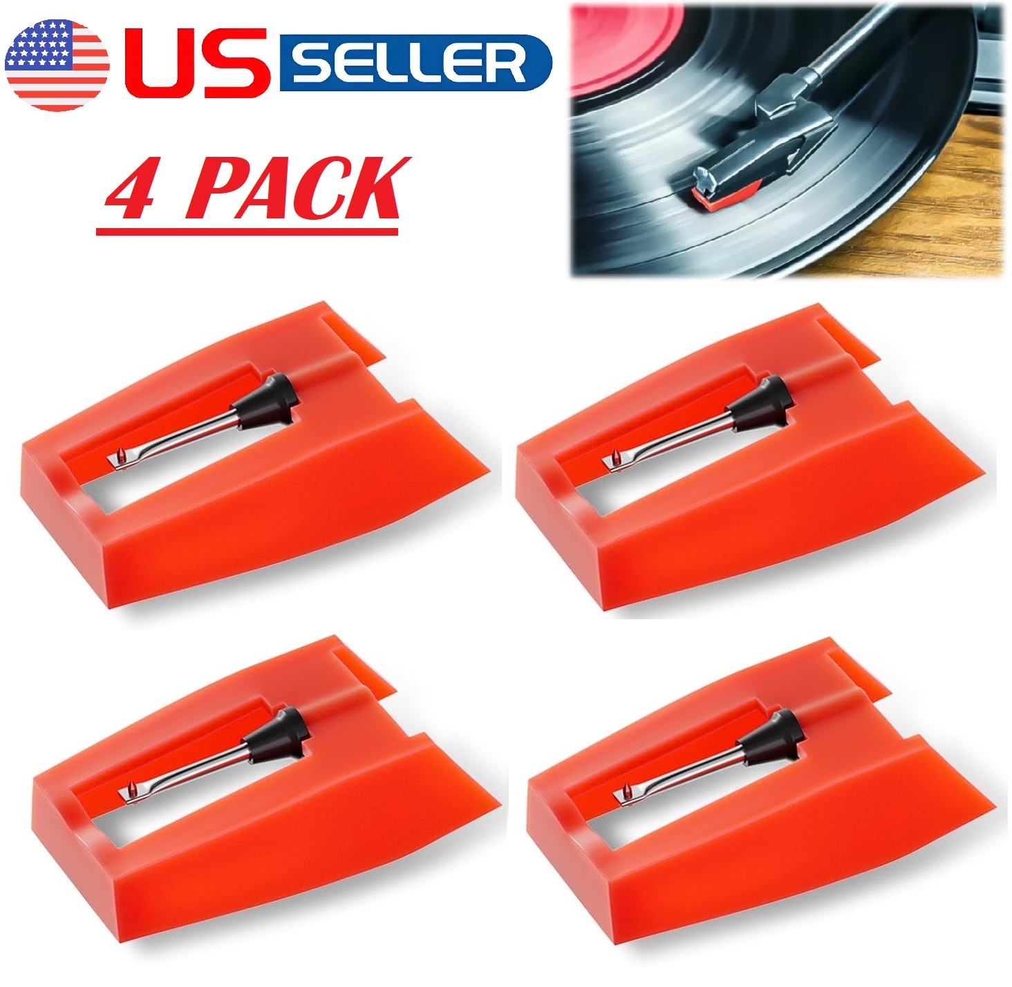 4× Record Player Needle Turntable Stylus Replacement for Crosley Phonograph US