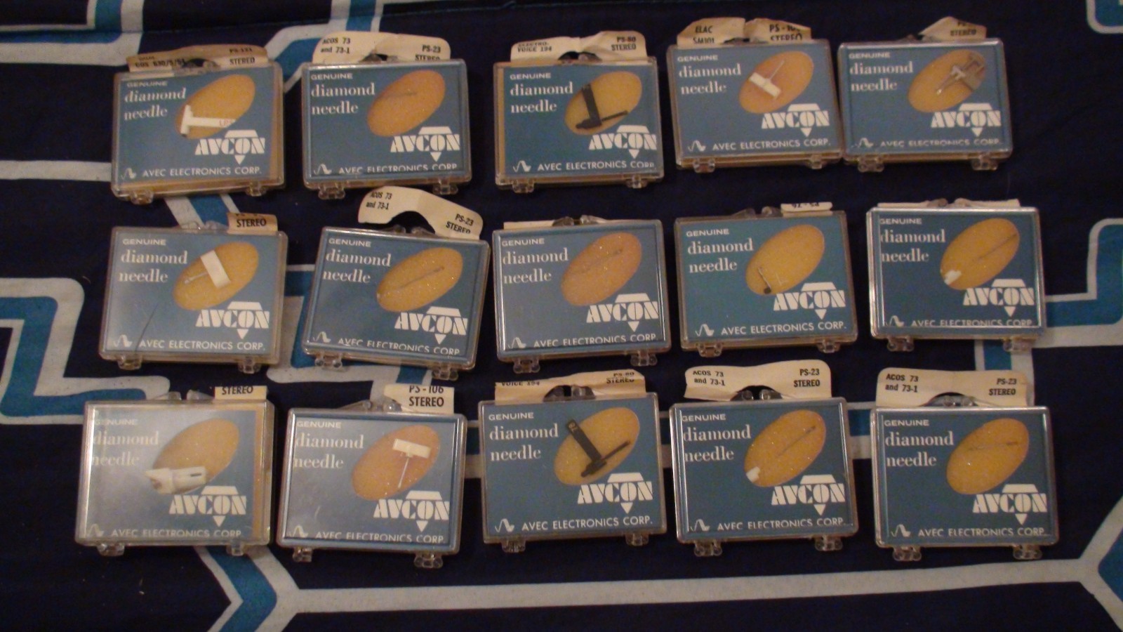 LOT OF 15 DIAMOND NEEDLES ELAC ACOS AUDIO EMPIRE DUAL EUPHONICS ELECTRO VOICE