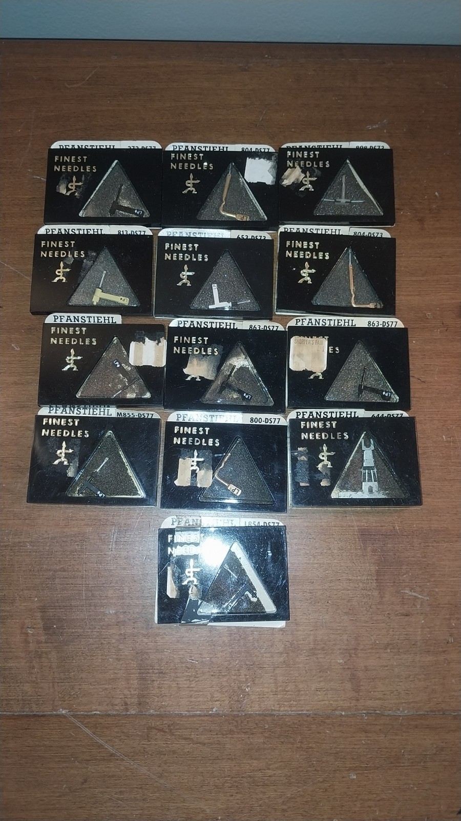 Vintage NOS Pfanstiehl Stereo Needle Lot New Old Stock Diamond Stereo And Mono