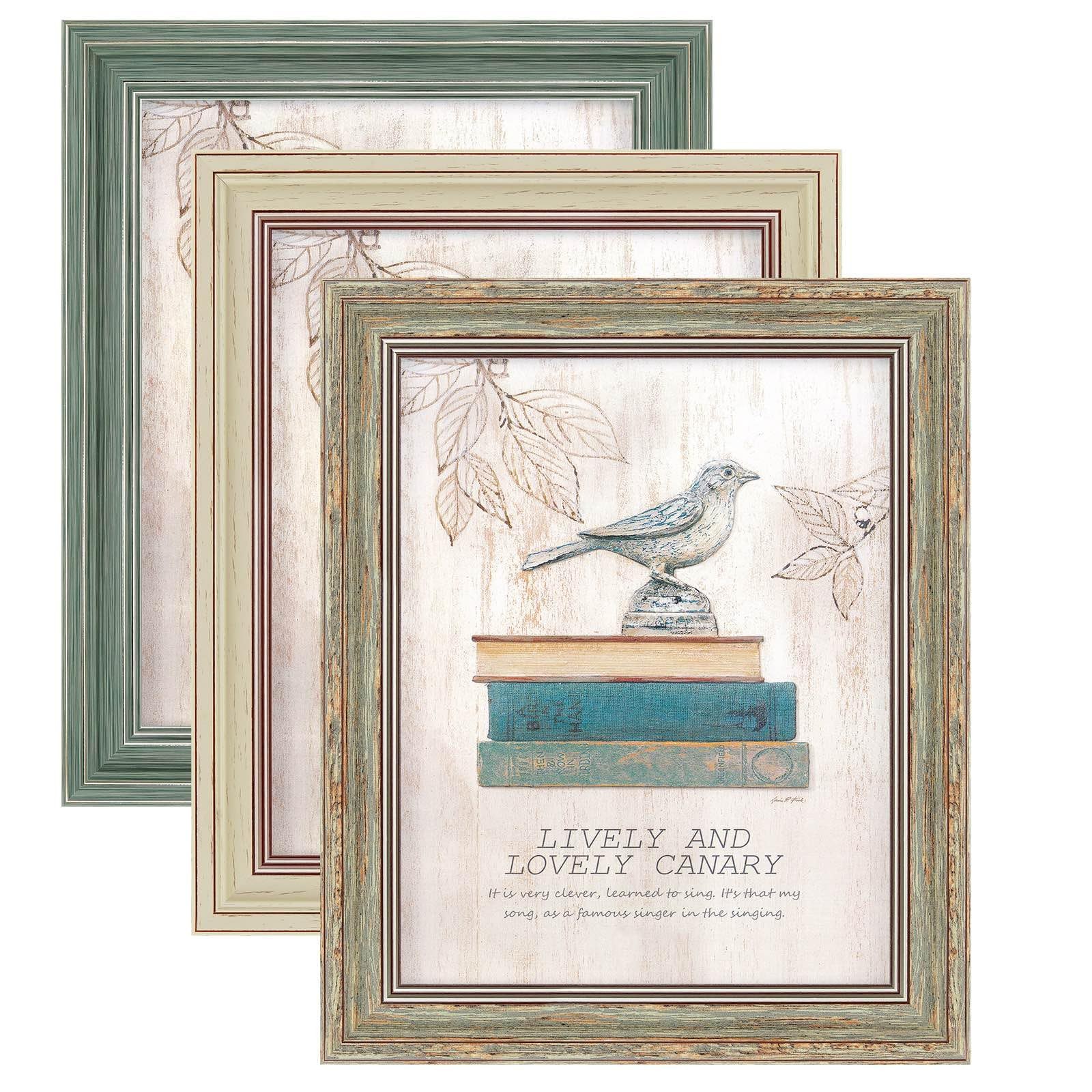 XUANLUO 3 Pack 8×10 Inch Picture Frames Farmhouse 8 x 10 inch, Mix Color-3pcs