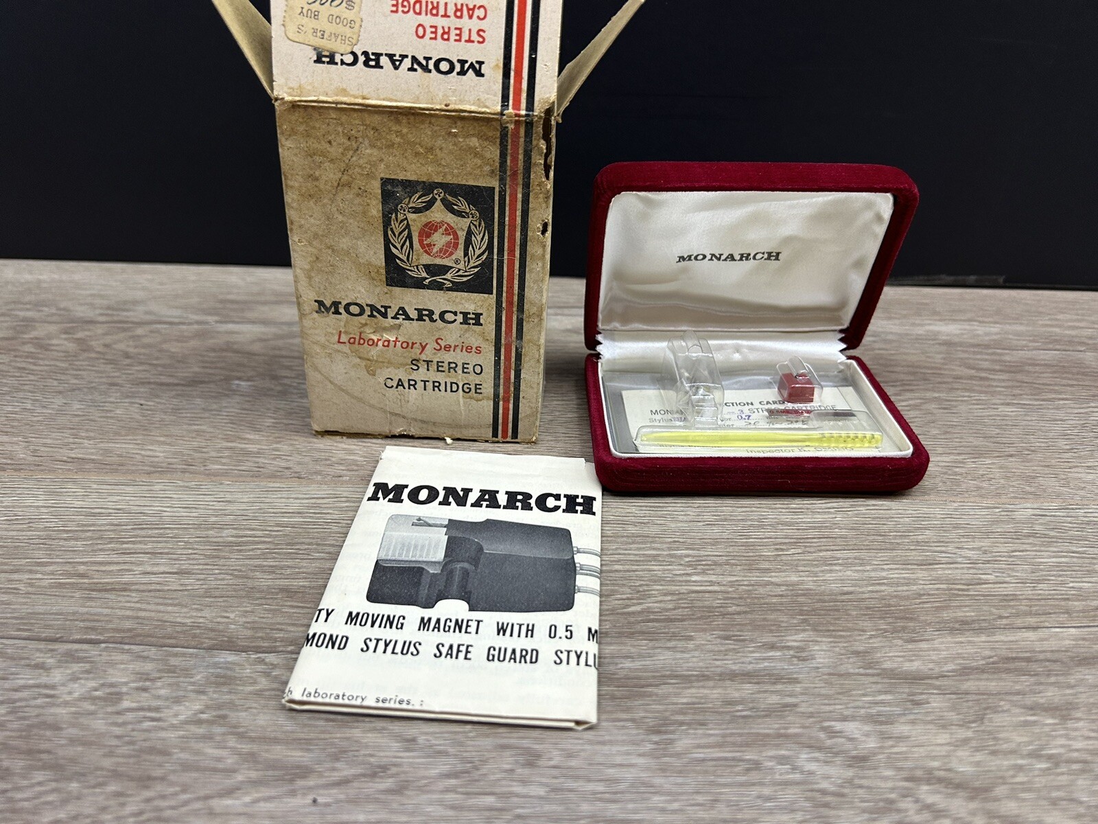 Monarch Stereo High Fidelity M.M. Cartridge 0.5 & 0.7mil. Diamond Style MD-3