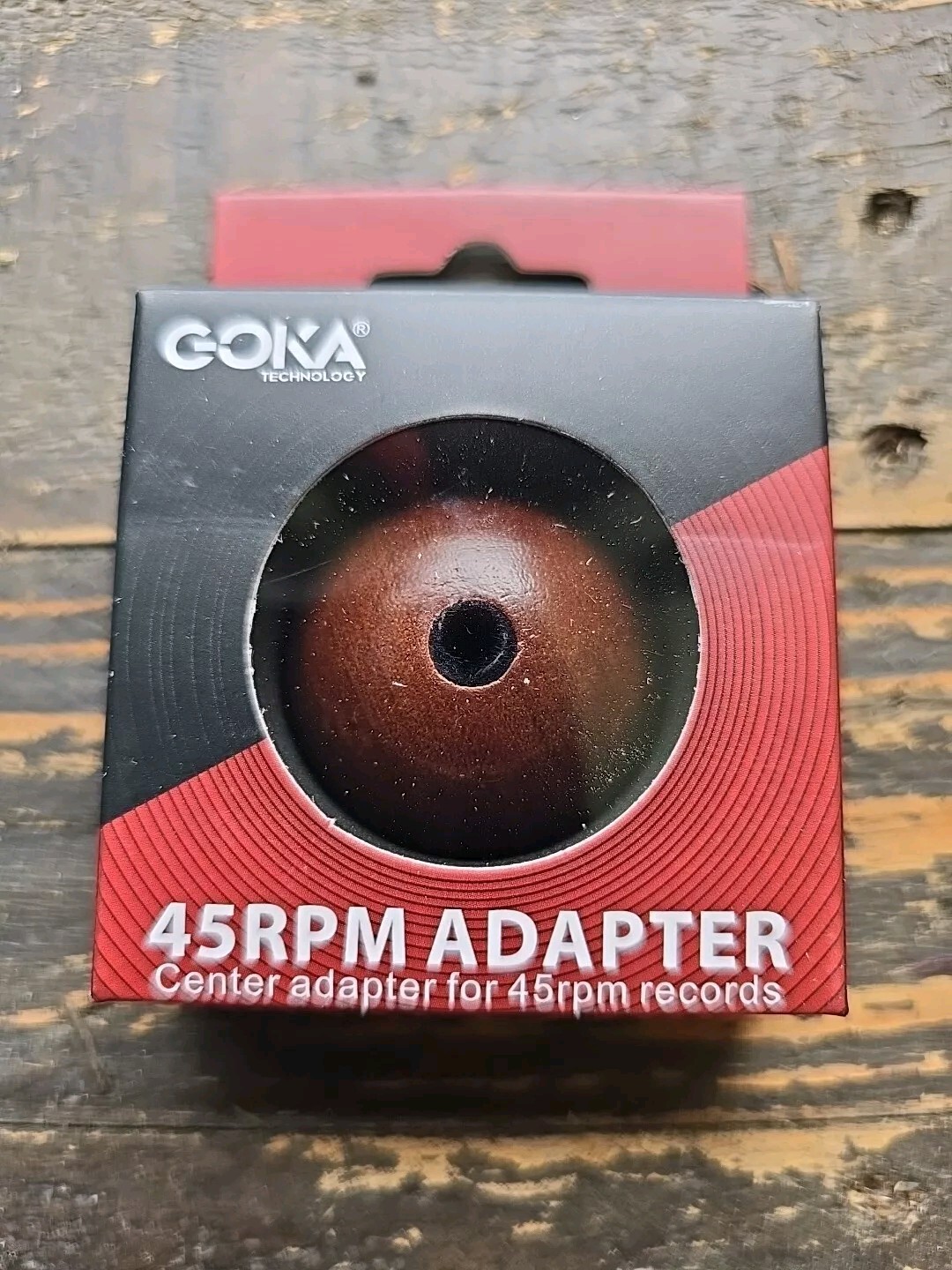 Sapele Wood 45 RPM Record Adapter for 7″ Vinyl Record Comes In Box