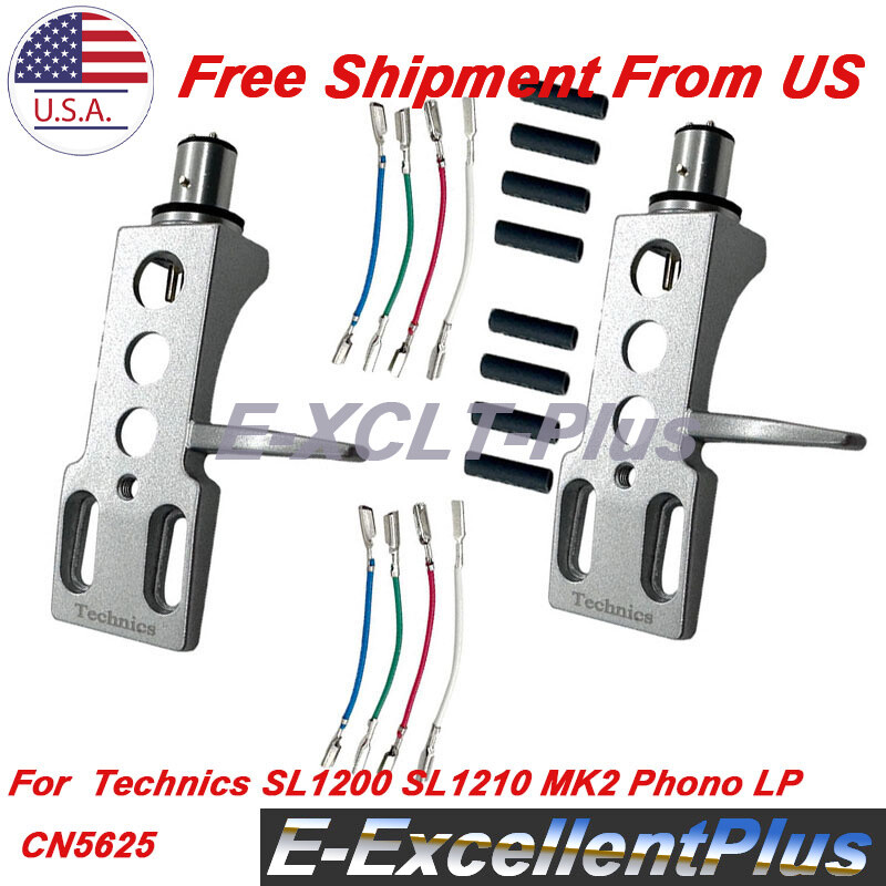 2PCS CN5625 For Technics SL1200 SL1210 MK2 Phono LP Turntable Headshell Mount US