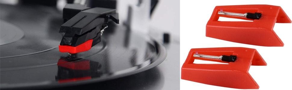 4 Pack Ruby Record Player Needle Turntable Stylus Replacement for ION Jenson
