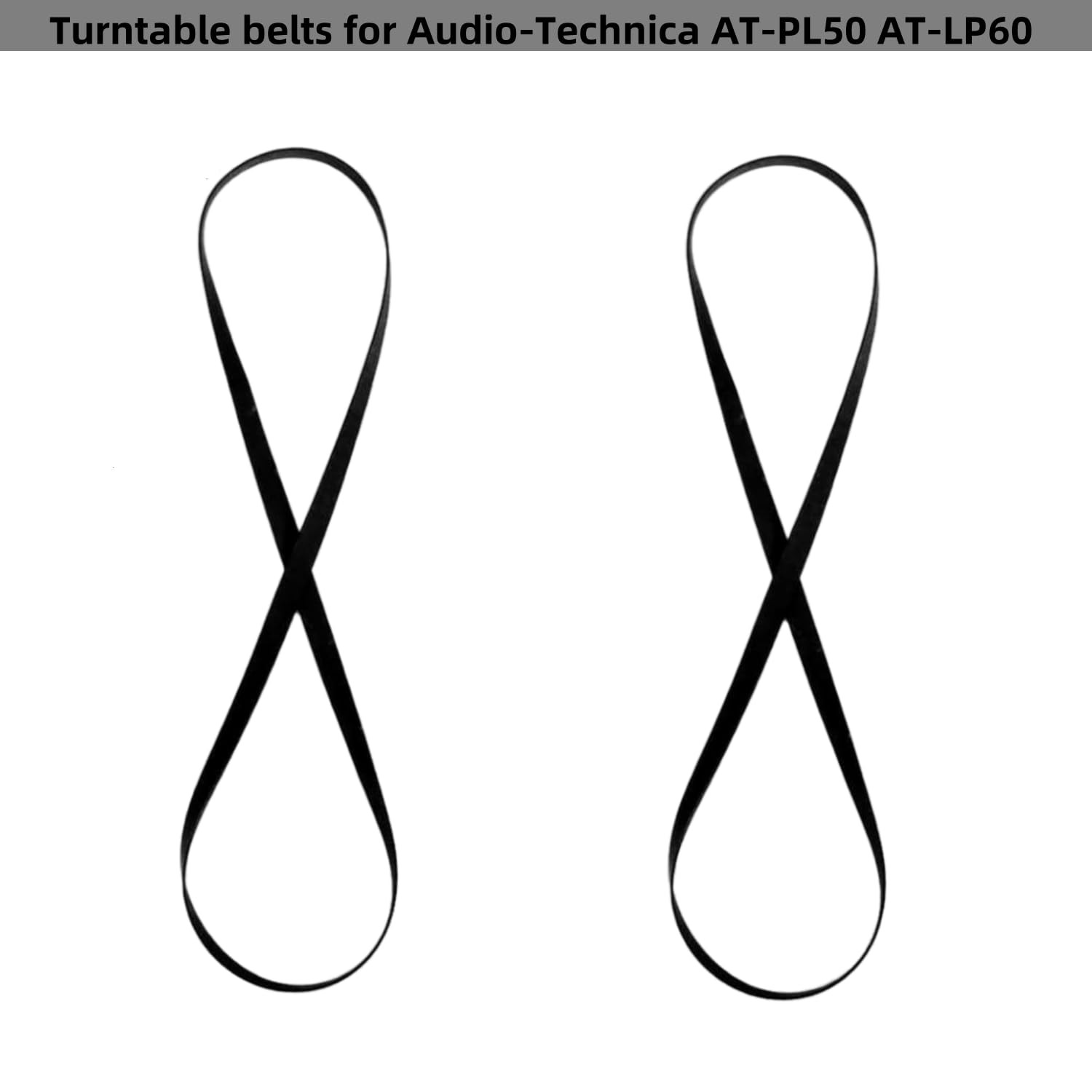 Turntable Drive Belt 2 Pack – Premium Replacement Belt for Audio-Technica AT-…
