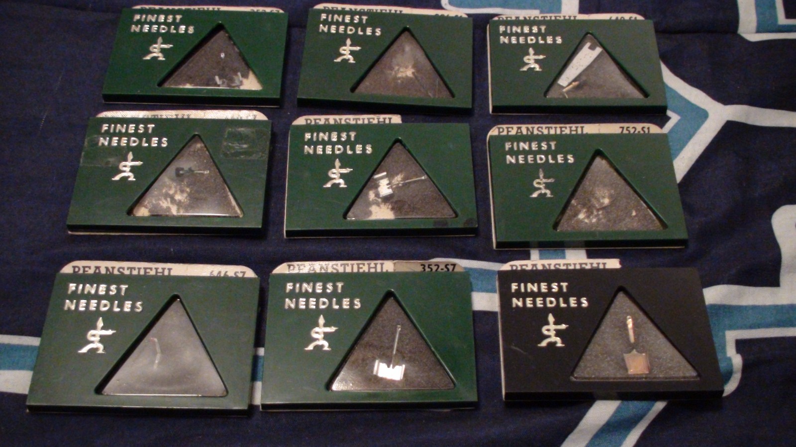 PFANSTIEHL TURNTABLE DIAMOND NEEDLE LOT OF 9! 352-S7 886-S1 646-S7 MORE!
