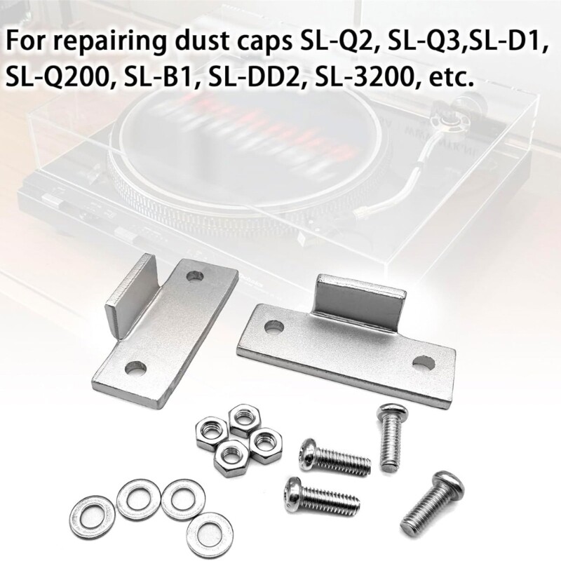 Repair Tabs Hinge Brackets Turntable Dust Cover for Technics SL-D1 SL-B1 SL-DD2