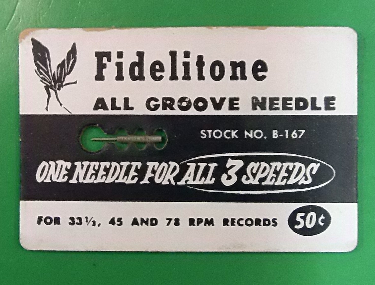 PHONOGRAPH NEEDLE ALL SPEED NEEDLE FOR SET-SCREW CRYSTAL CARTRIDGES VICTROLA BSS