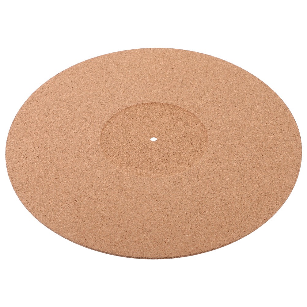Brown Cork Vinyl Record Mat Durable Turntable Slipmat Home Use Anti Static Pad