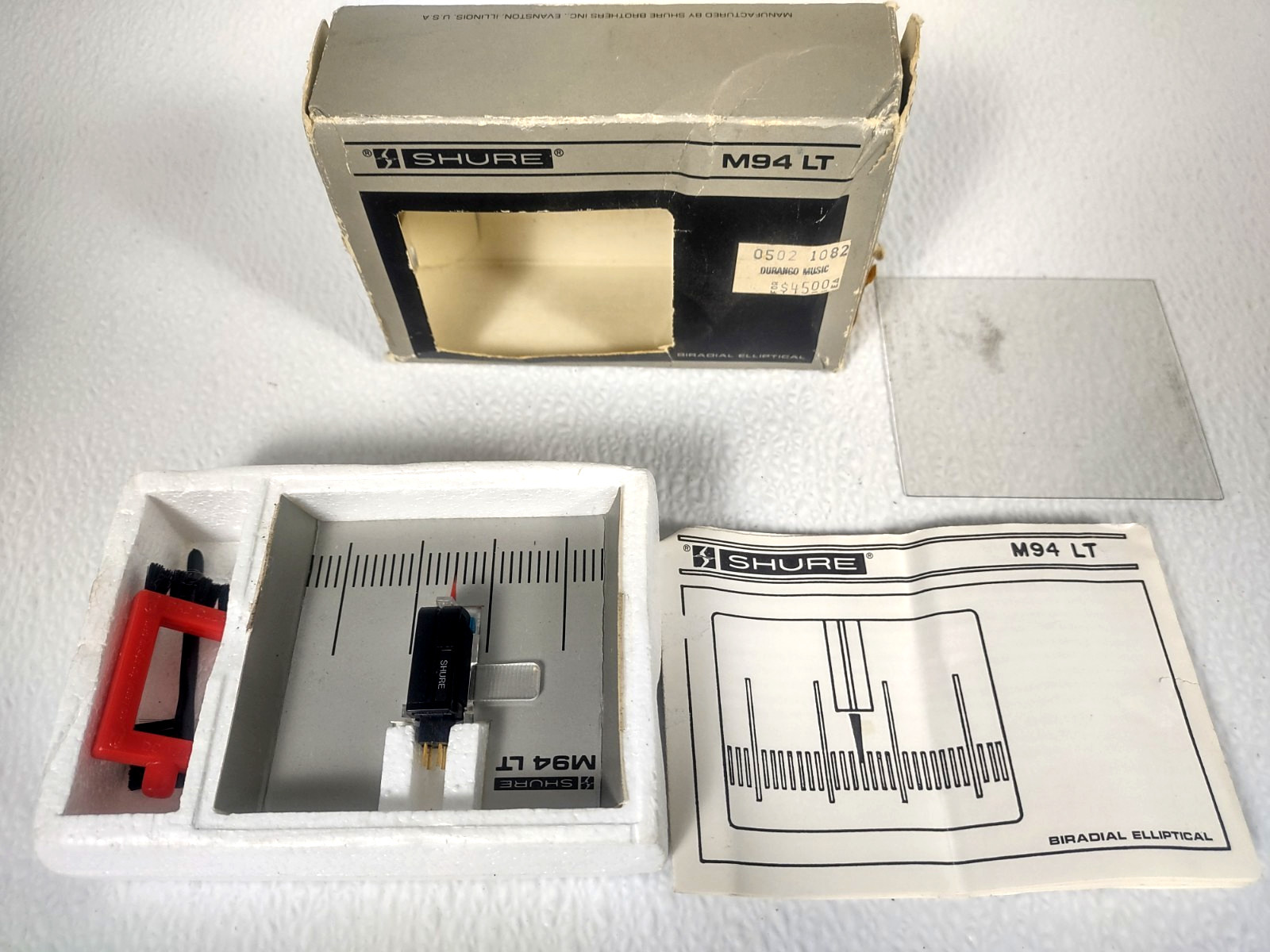 OEM 1982 Shure M94LT Cartridge Stylus Needle In Box w/ Accessories