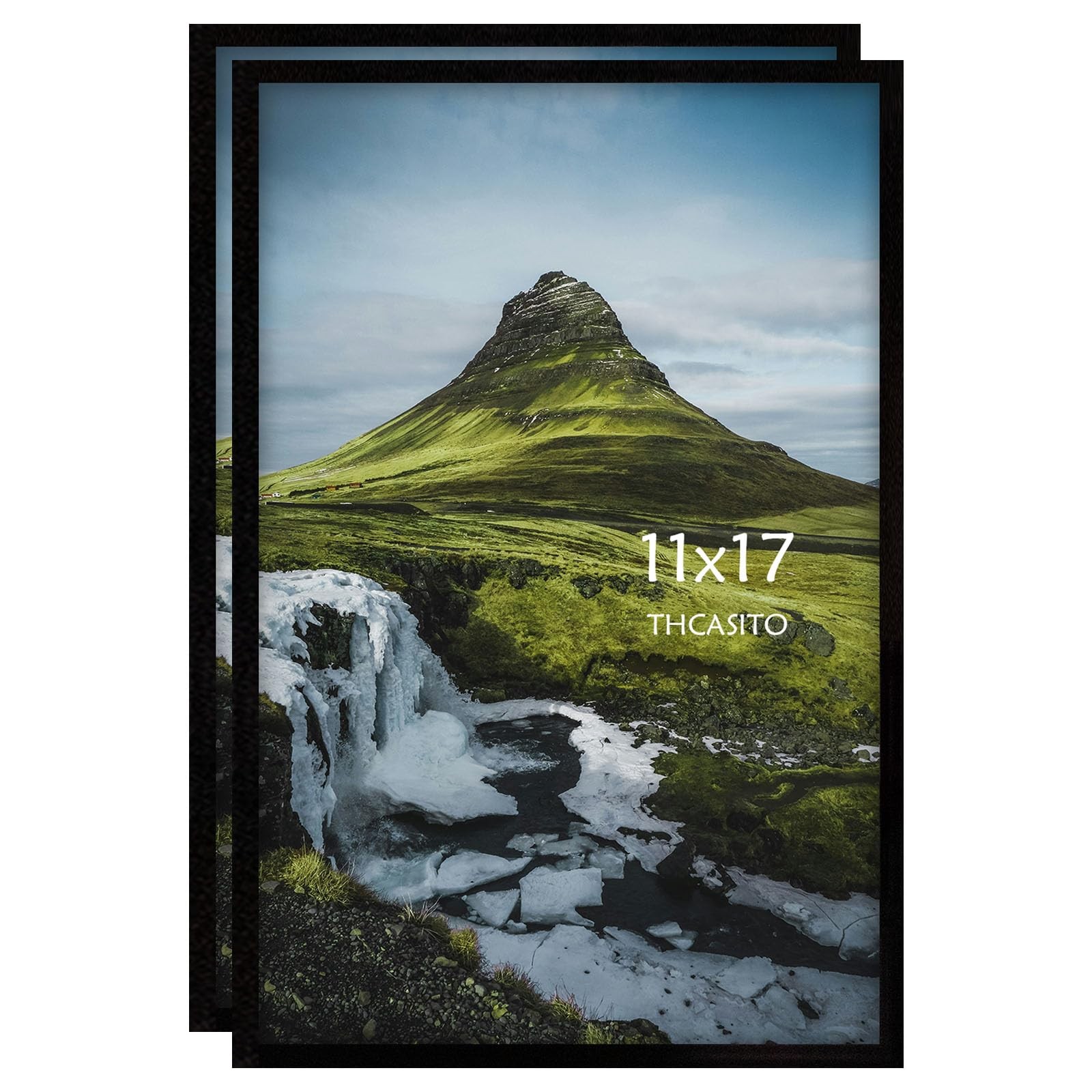 THCASITO Picture Frames 11×17 Black Photo without Mat for 11×17,