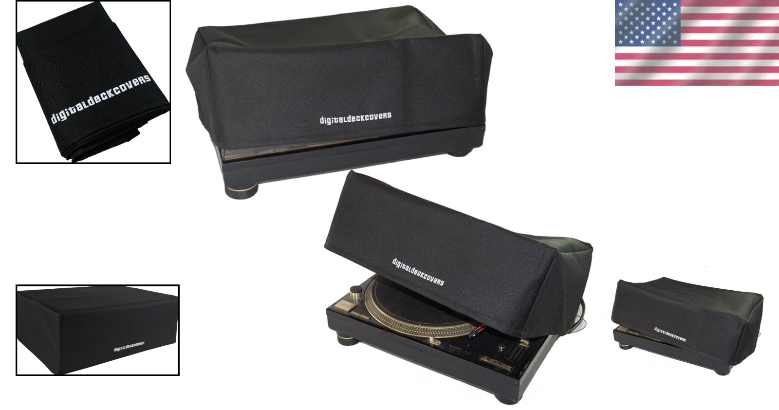 Durable Antistatic Turntable Dust Cover in Black for SL-1200 & Pioneer PLX-1000