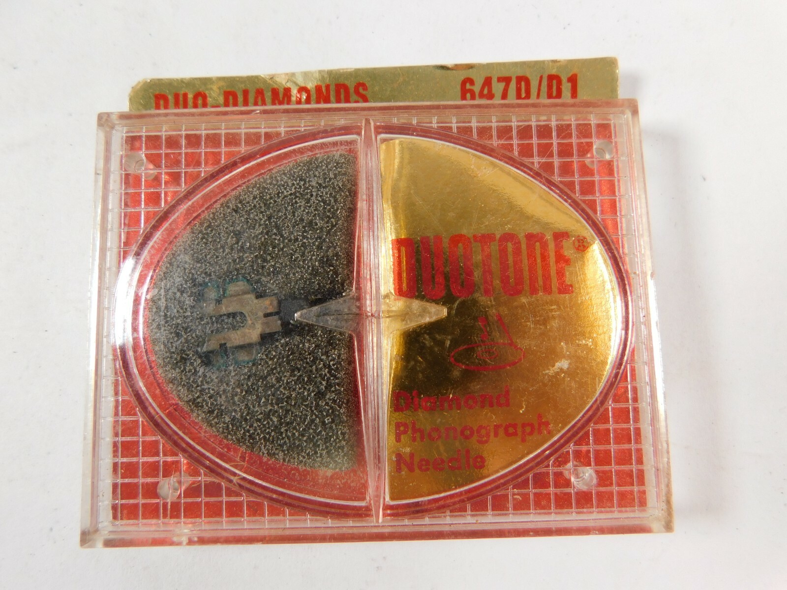 Vtg NOS Duotone Diamond Phono Needle 647D/D1 Replacement for Shure PC2 WC-10D