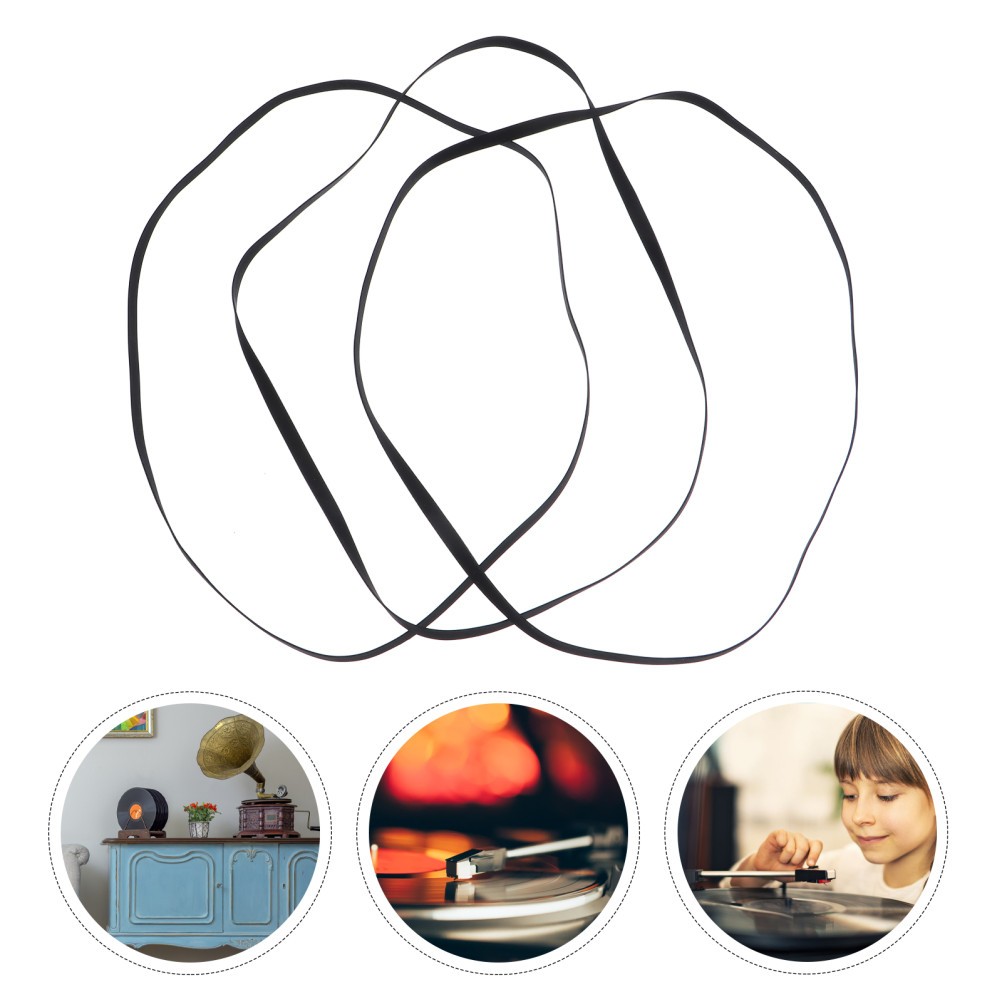 3PCS Turntable Belt for Belt-Driven Turntable Cassette Tape Machine Drive Belt