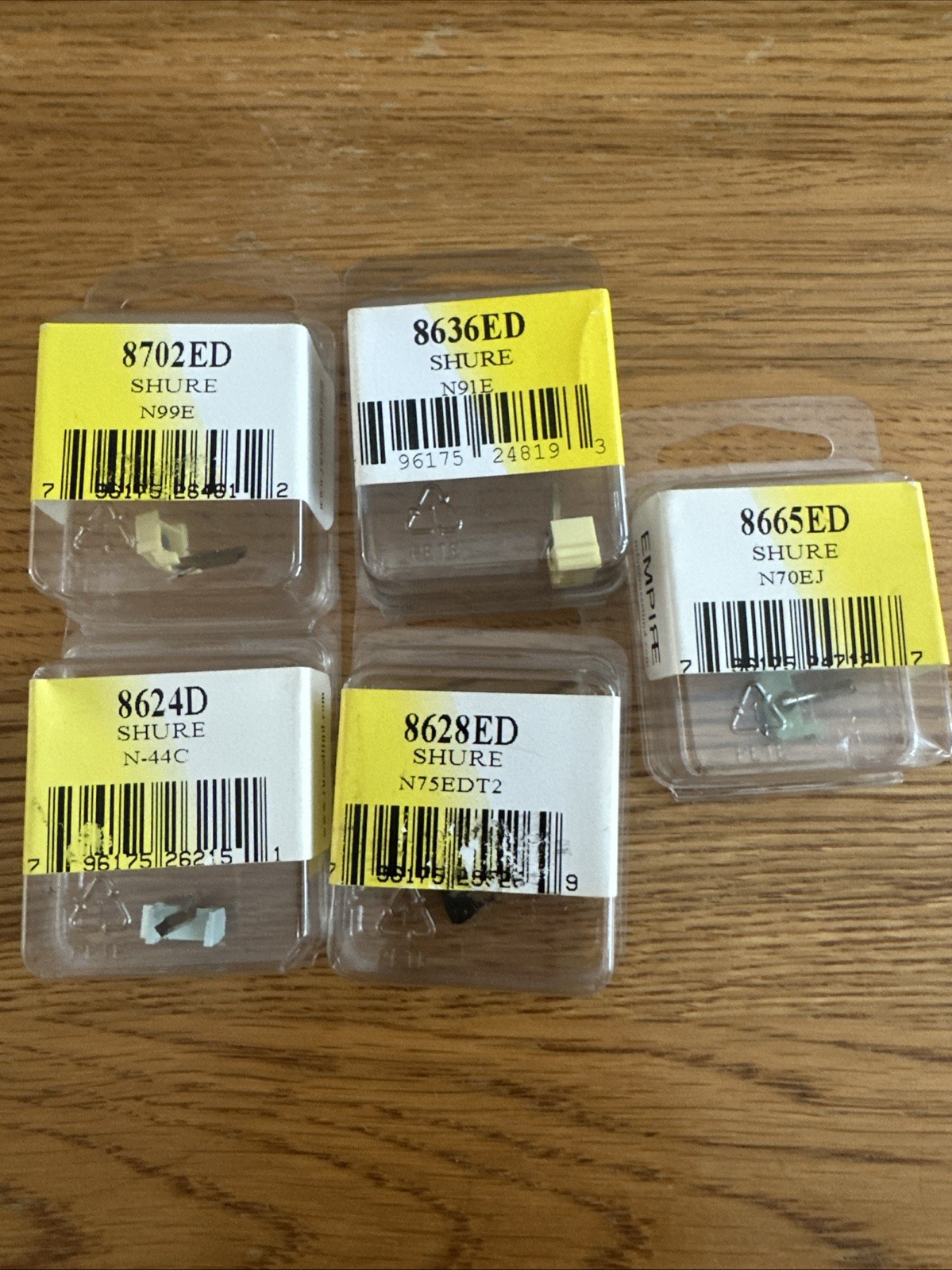 Lot of 5 Empire Replacement Stylus Needles for Shure Cartridges – New Old Stock