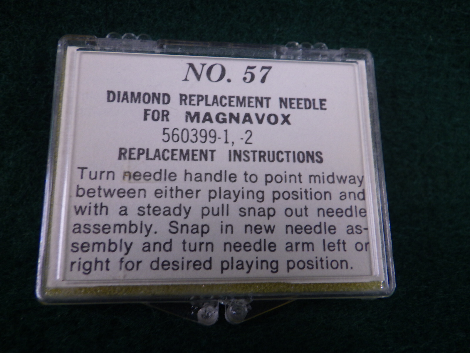 New Old Stock Realistic diamond phonograph/turntable needle PS-57 for Magnavox