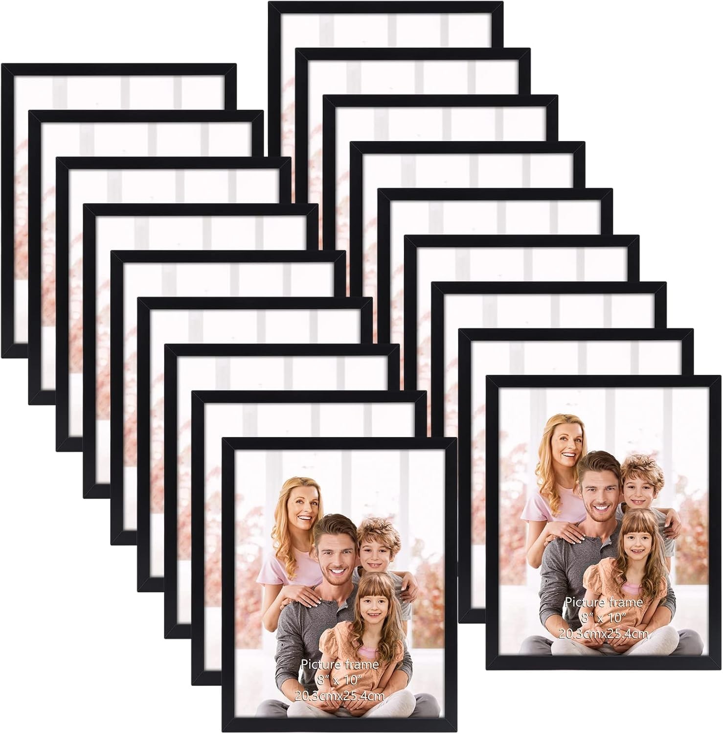 WIFTREY Black 8×10 Picture Frame Set of 18, Multi Photo Frames 8 8×10,