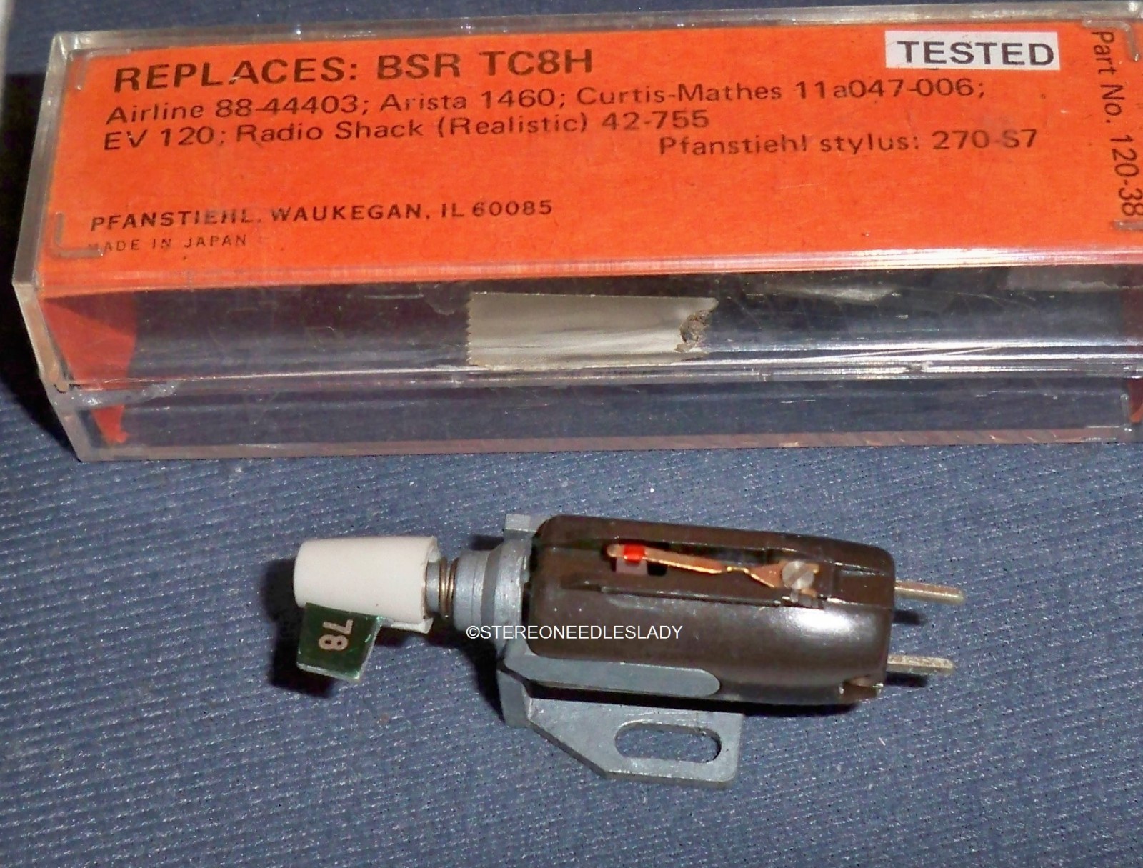 PFANSTIEHL P-120 for Electro-Voice 119 120 BSR TC8H CRYSTAL CARTRIDGE NEEDLES