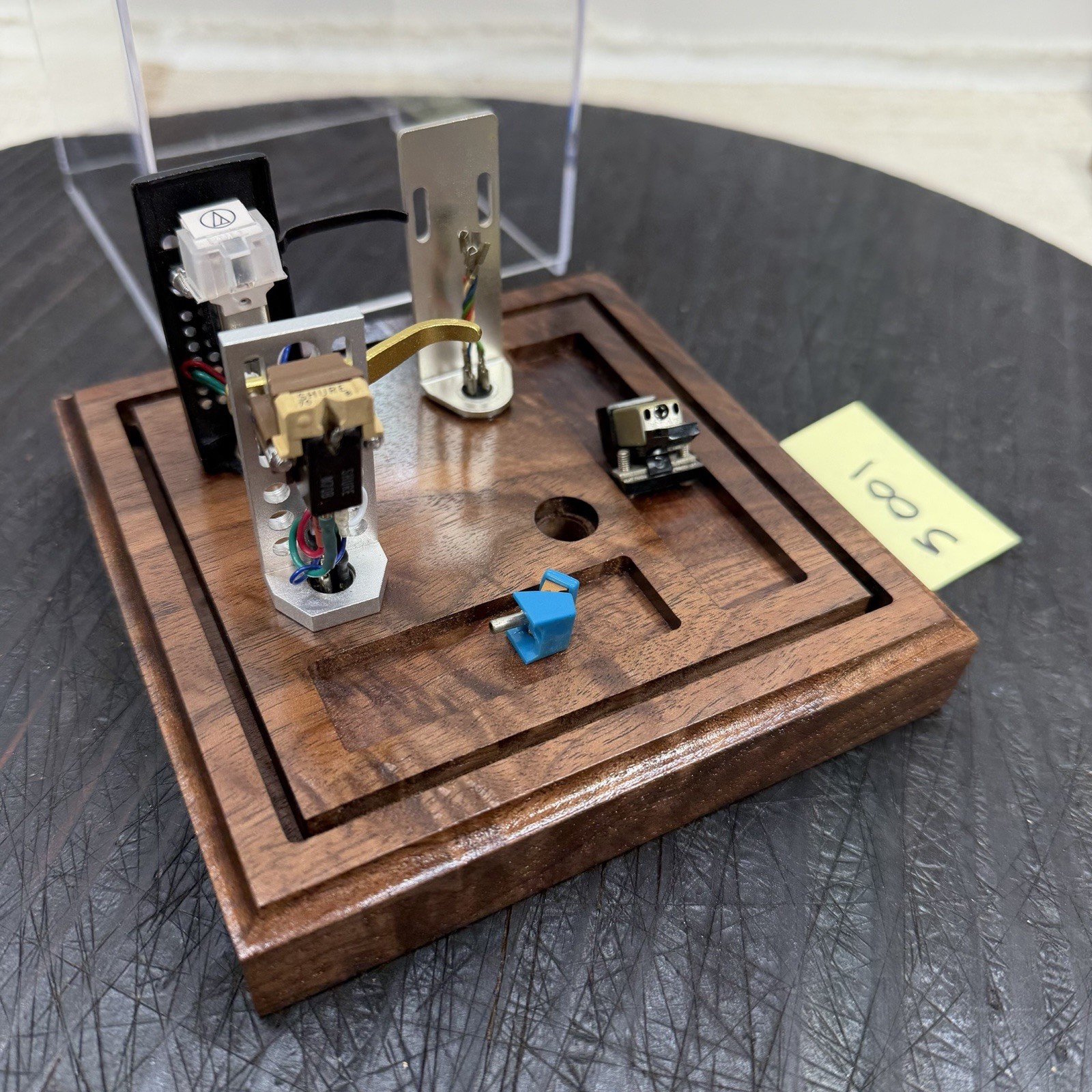 Turntable Cartridges Headshell Display Walnut Acrylic – Four – Limited Ed! Read