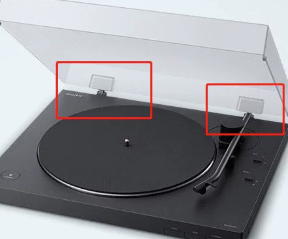 2pcs Turntable Dust Cover Hinges for Sony PS-LX310BT Turntable