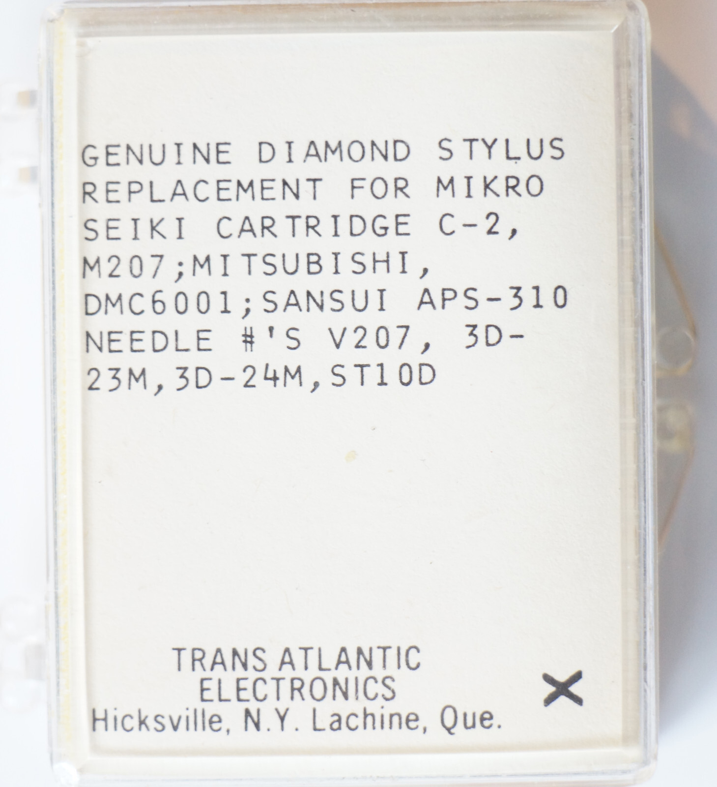 NOS Diamond Needle Stylus for MICRO SEIKI C-2 DMC6001 APS-310 V207 TAE 8081D