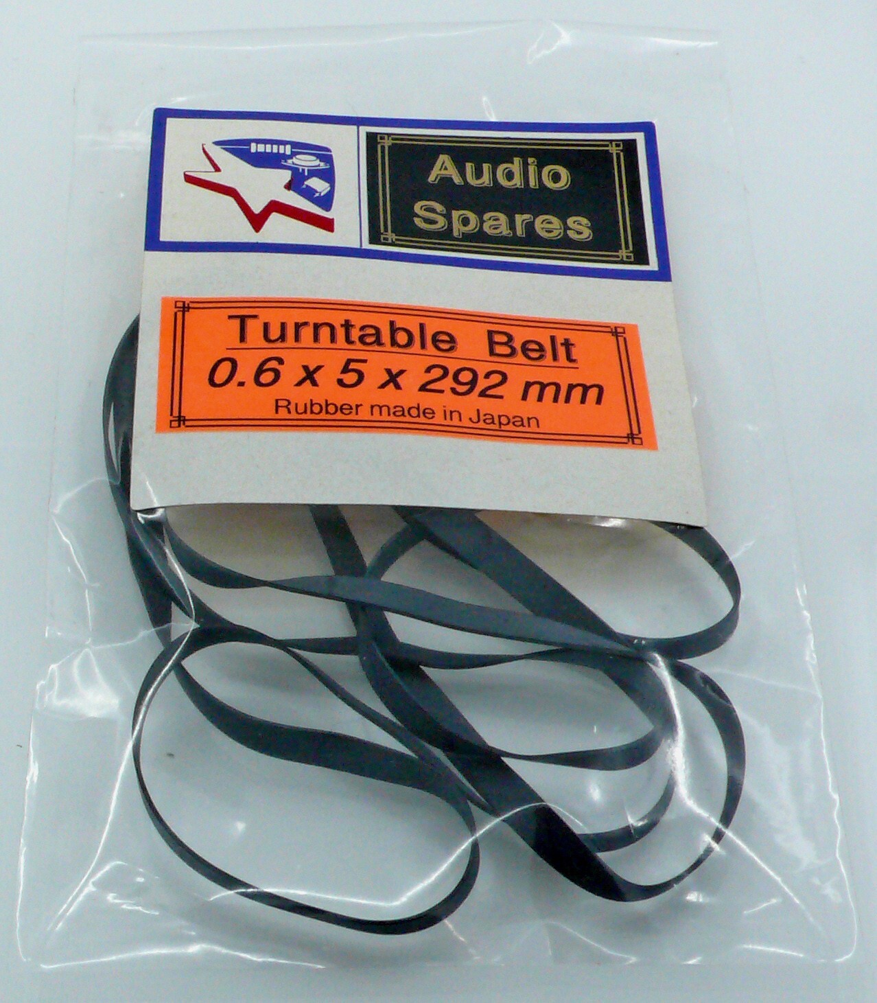 Turntable Belt : Diameter A = 292 mm x Thickness B = 0.6 mm x Width C = 5 mm