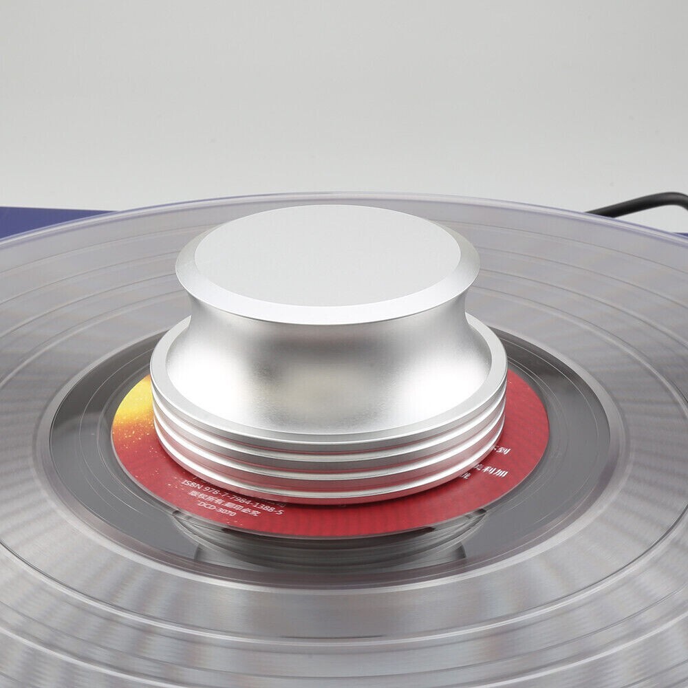 Aluminum Record Weight Clamp Balanced Disc Stabilizer for LP Turntable 410g