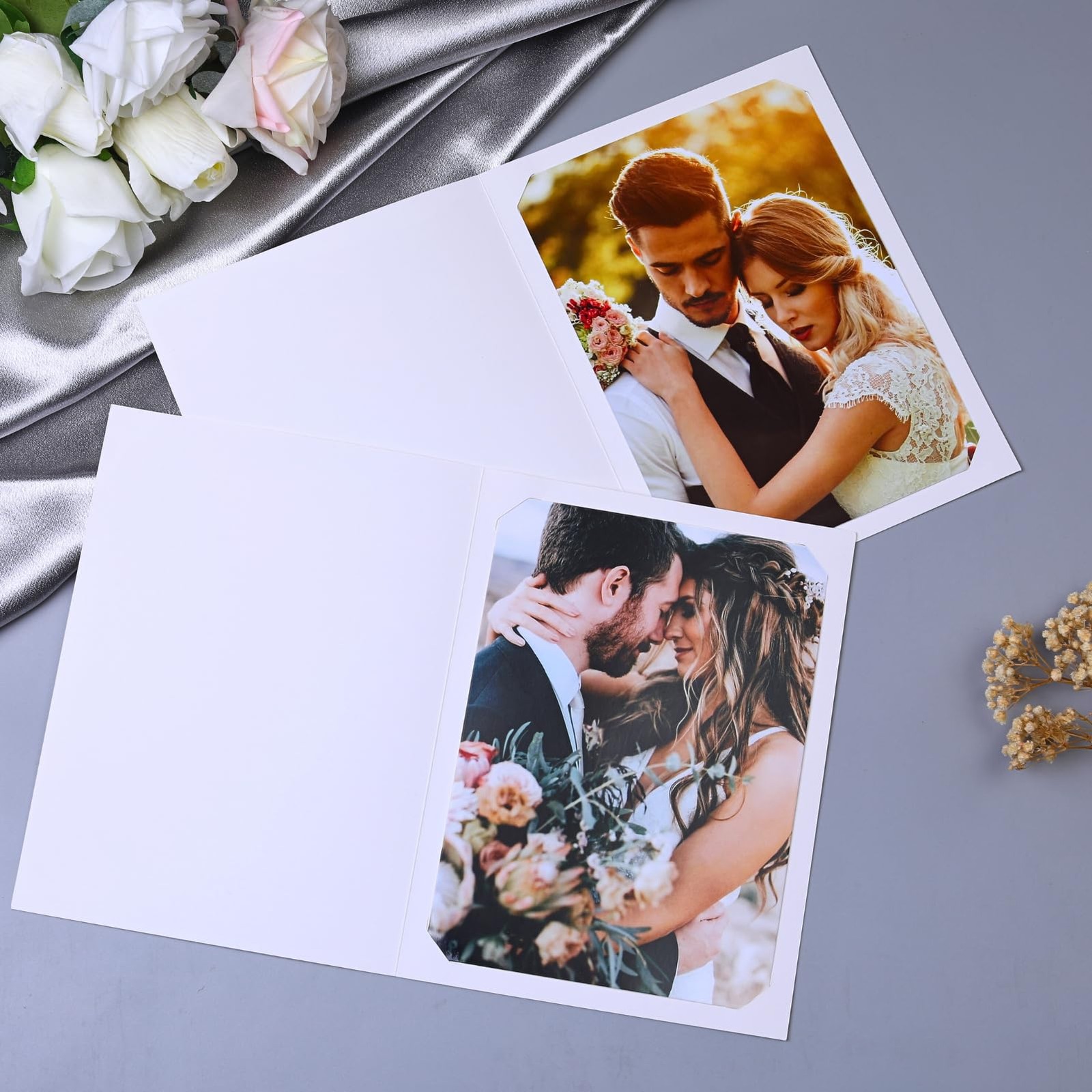 50 pack photo folder, suitable for 4×6 5-5/7 x 7-2/3 inches, White,Vertical