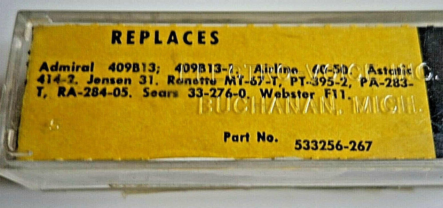 NOS EV ELECTRO-VOICE 78 ASTATIC 414-2 ADMIRAL 409813 409813-1 NEEDLE CARTRIDGE