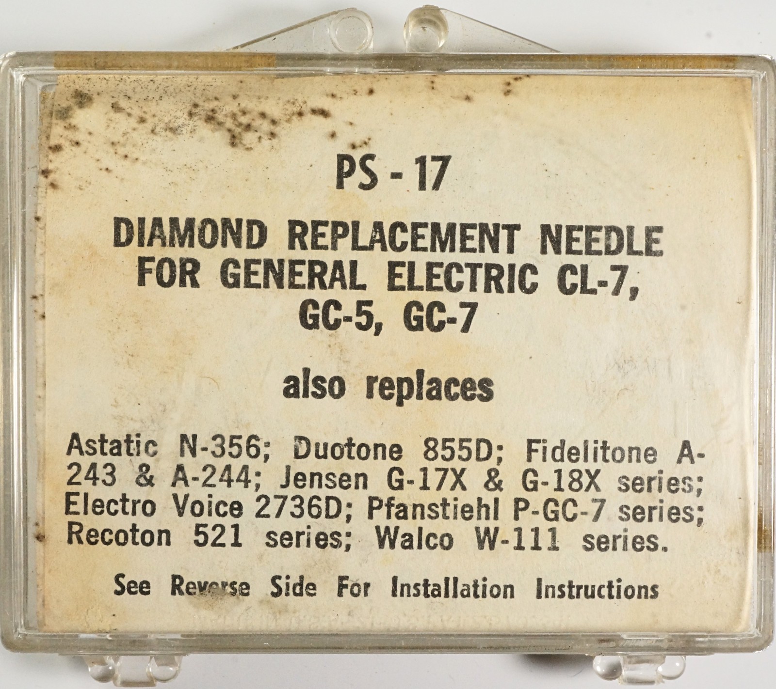 NOS Transcriber PS-17 Diamond Needle General Electric GE VR CL-7 GC-5 GC-7