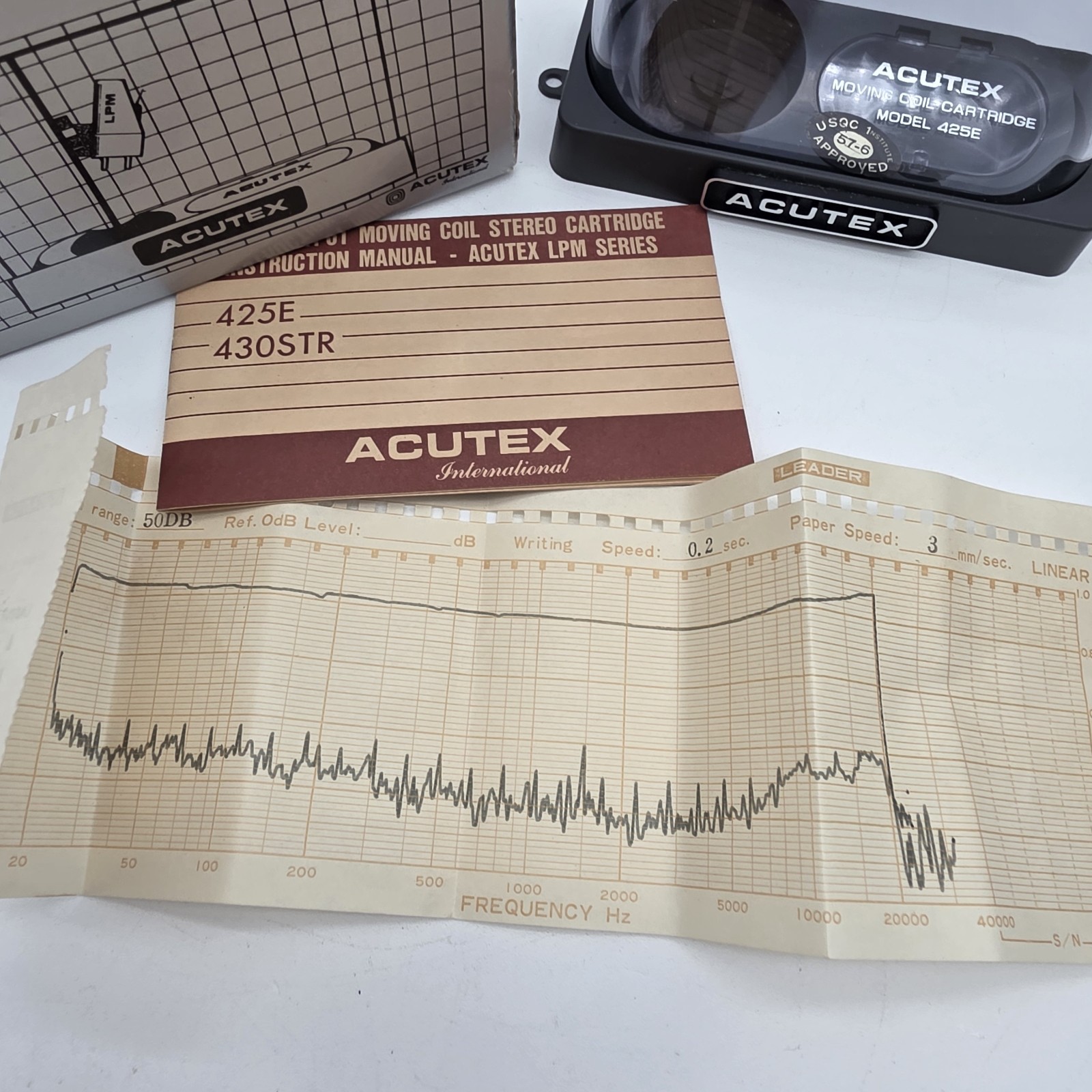 Acutex Model 425E High Output Stereo Cartridge New Old Stock Never Used! Rare!!
