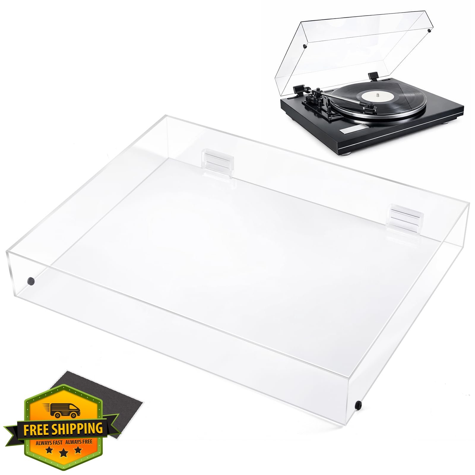 Fiwochic Acrylic Turntable Dust Cover AT-LP120XUSB Clear Protector