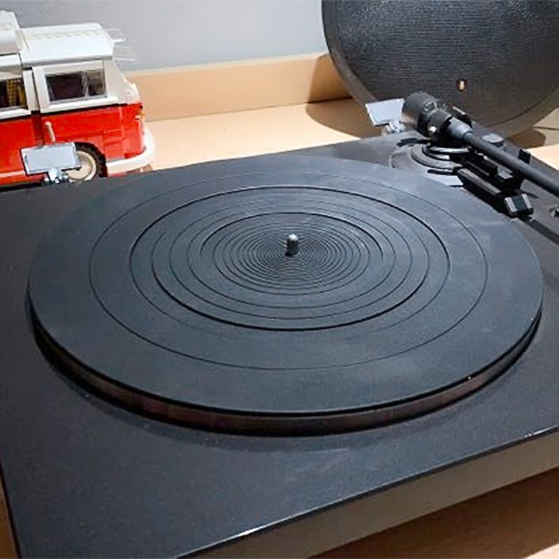 Black Turntable Mat 3mm Thickness for for Record Player