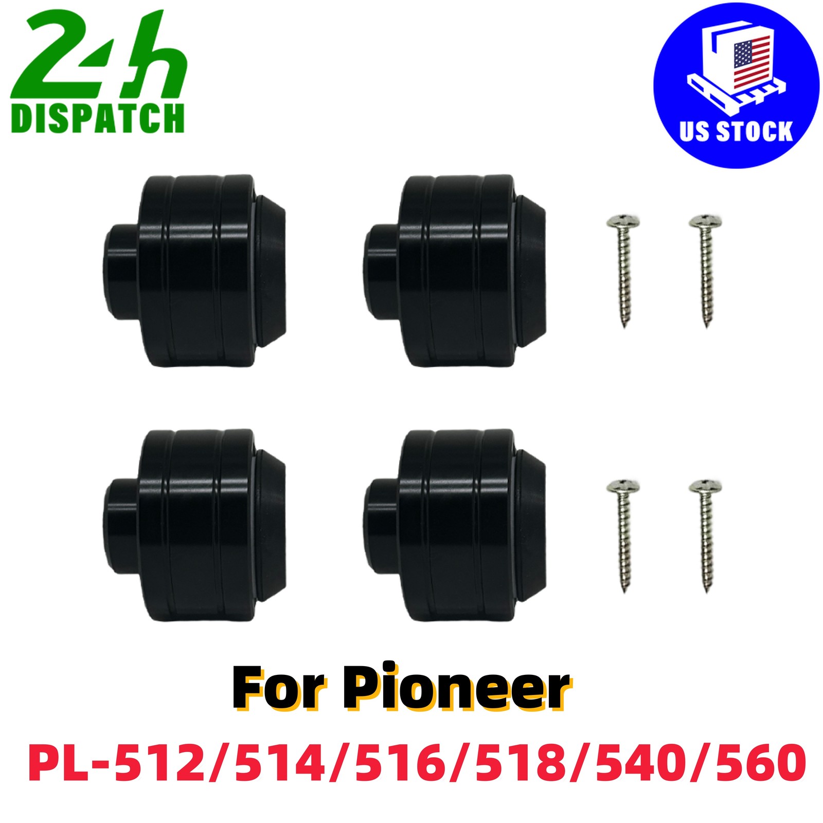 For Pioneer Vintage Turntable Replacement Feet PL-512/514/516/518/540/560