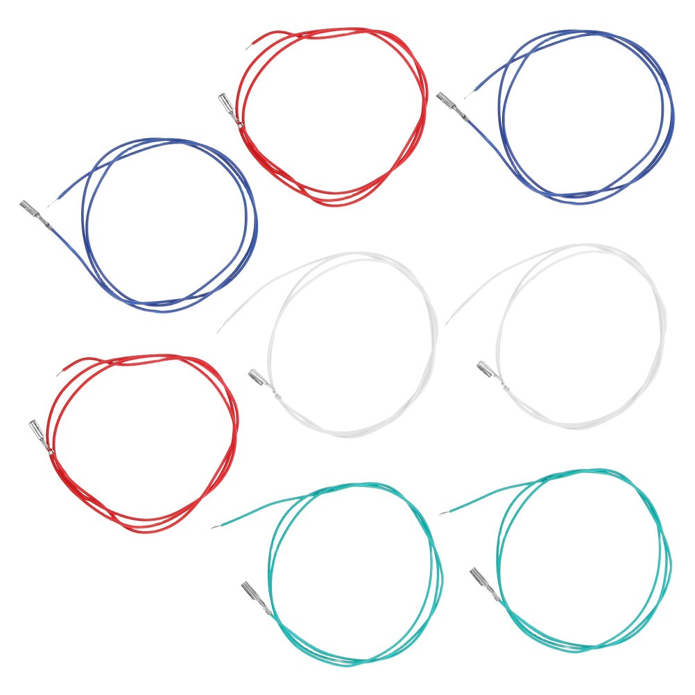 8Pcs Assorted Color Audio Headshell Replacement Wires for Turntable Phonographs