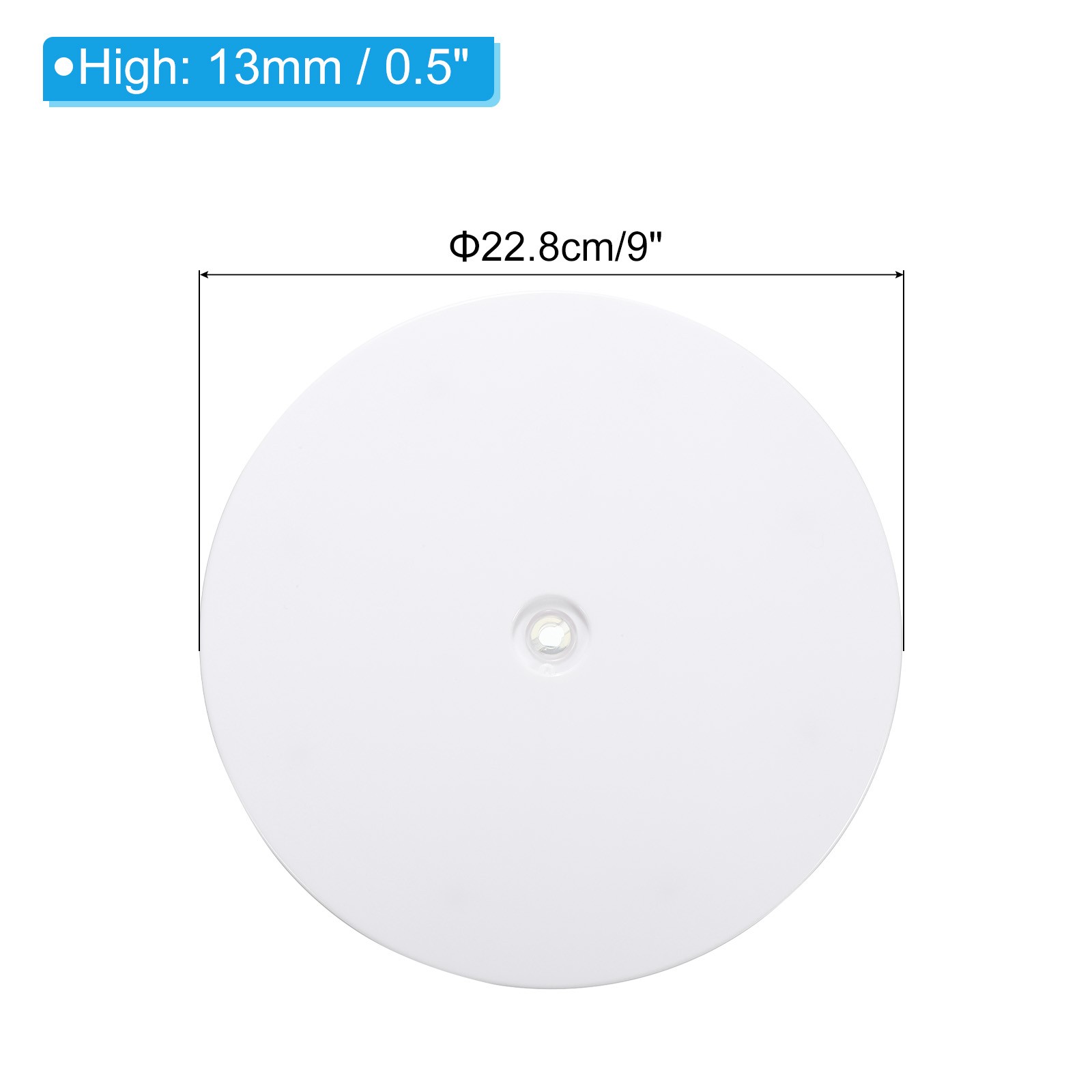 9 Inch Rotating Swivel Stand Turntable with Steel Ball Bearings White