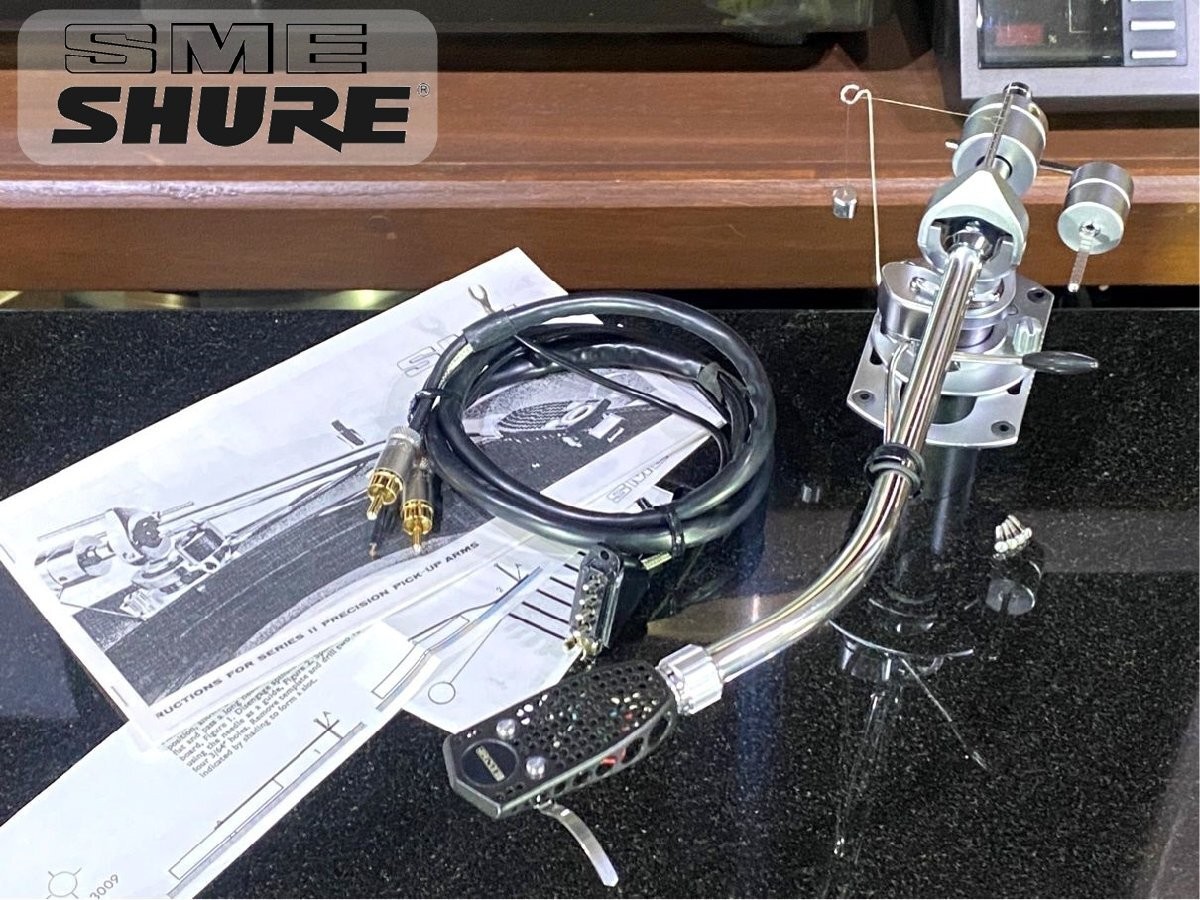 SME SHURE 3009 S2 Tone Arm Double Name Shell SME Cable Used