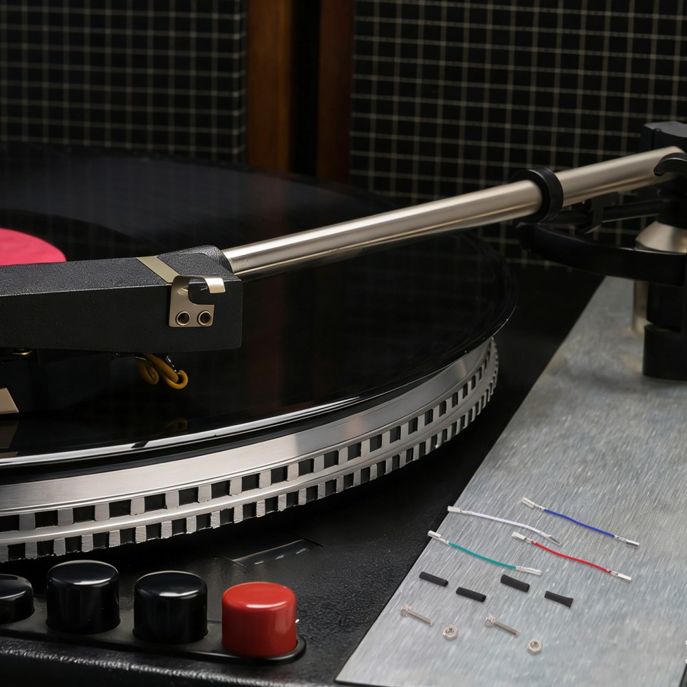 Durable Plastic Phono Cable Set for Turntable Cartridge and Headshell Wires