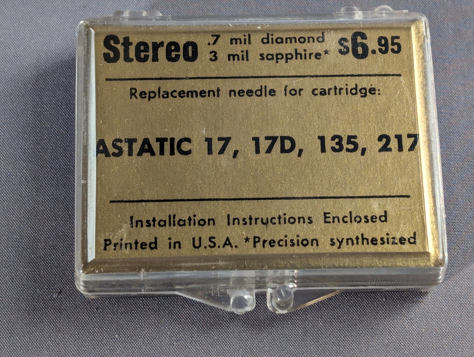 Vintage 1970s Arista Diamond Replacement Needle AS-13D NOS