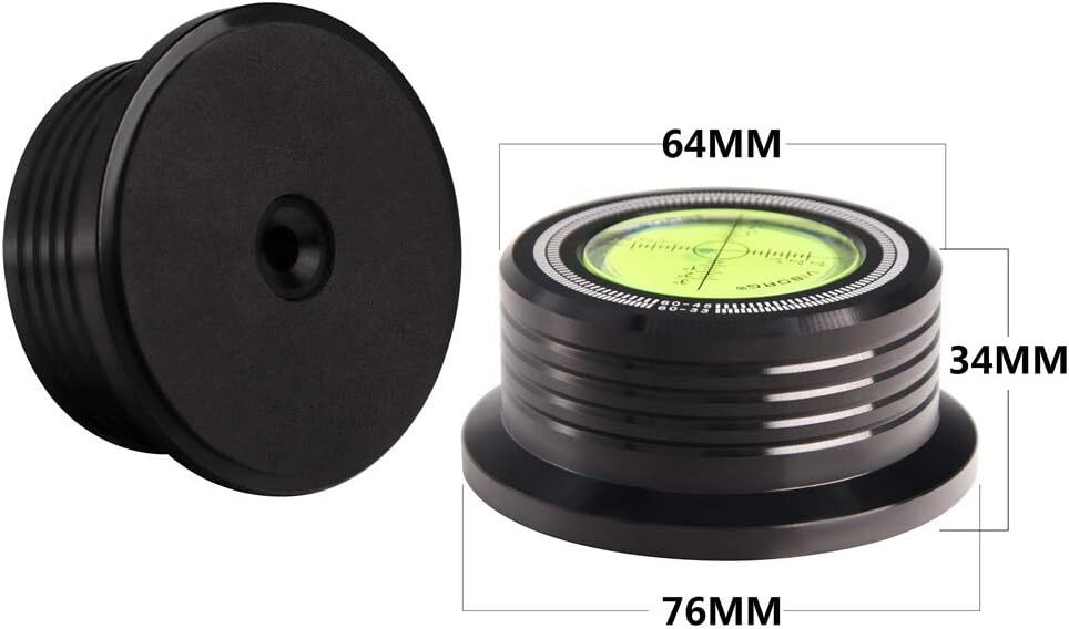 Viborg LP628B Record Weight Stabilizer, Turntable Level and 60Hz, Black