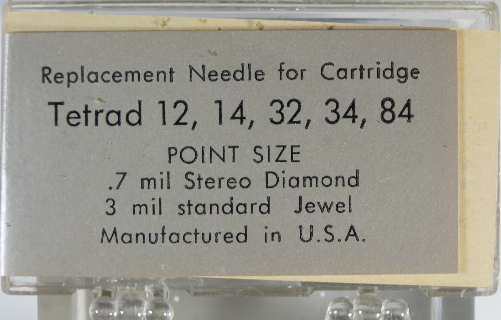 NOS Pageant TT-218-TSD Diamond Needle Stylus Tetrad 12 14 32 34 84