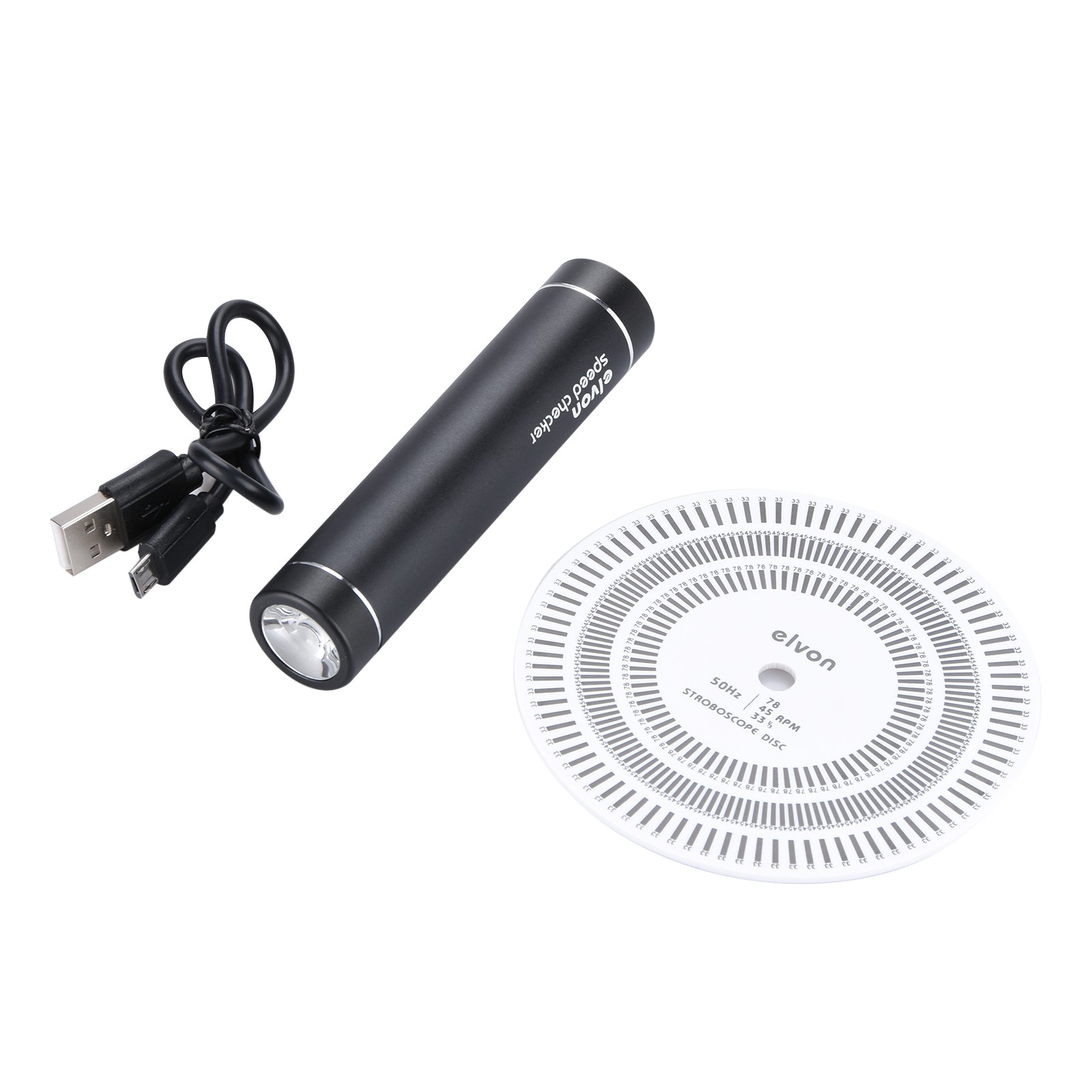 50Hz Turntable Records Stroboscopic Strobe Light+Tachometer Disc 33/45/78 RPM j