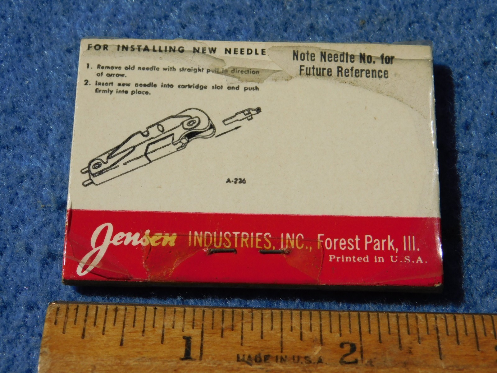 Jensen JPS-32LP Shure A53MG needle – 33-45 rpm Sapphire