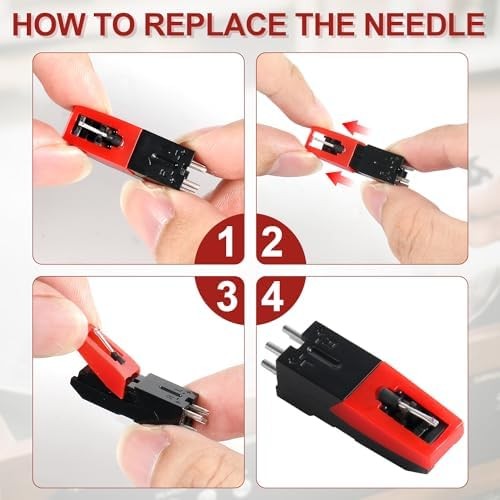 3pcs Universal Record Player Cartridge, Vinyl Turntable Cartridges Replacement D