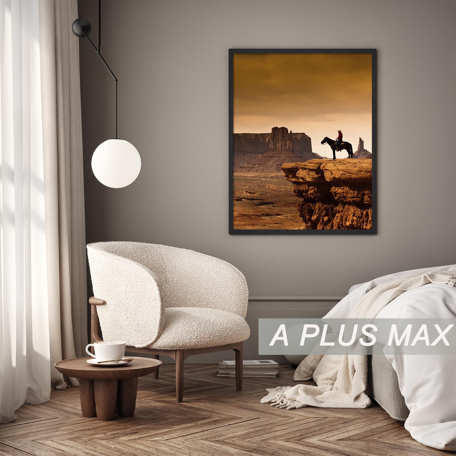A PLUS MAX 11×17 Picture Frame, Black Engineered Wood Frame for 11×17,