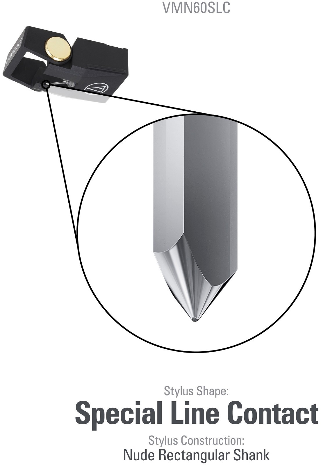 audio-technica VMN60SLC Replacement Stylus for VM760SLC AUTHORIZED-DEALER