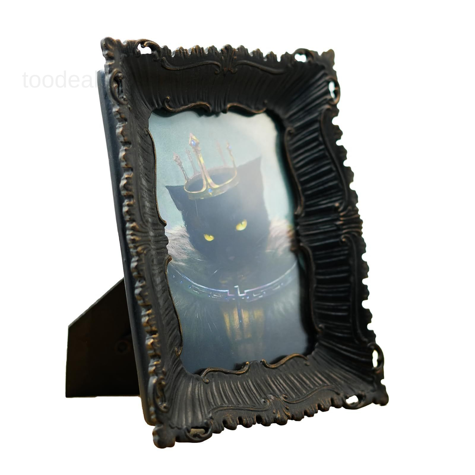 4×6 Vintage Picture Frame, Antique Black Gothic Ornate
