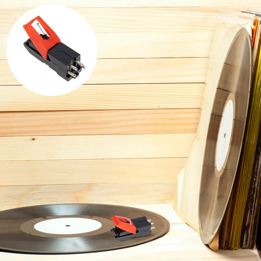 Phonograph Stylus Needle in Red for Home Use with Durable Aluminum Material