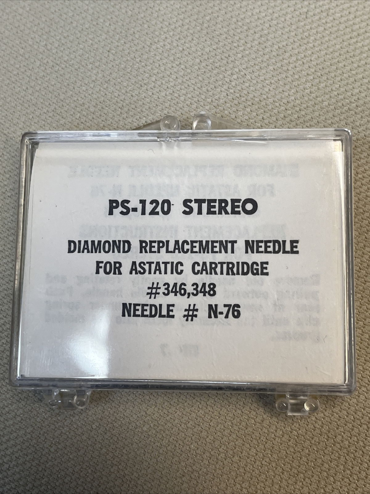 1 Each ~ Record Needle ~ Transcriber ~ PS-120 ~ For Astatic Cartridge 346, 348